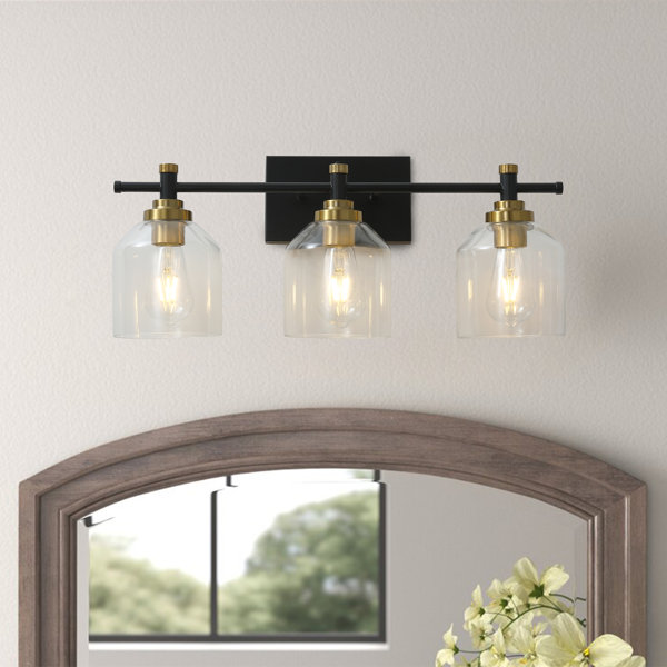 Breakwater Bay Stathelle 3-LIght Dimmable Bathroom Clear Glass Vanity ...